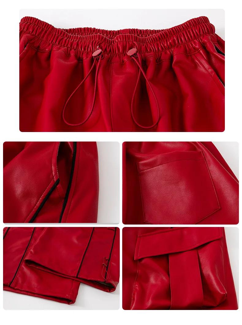 Enfants garçons filles Streetwear hanche hanche en cuir veste de Baseball Cargo pantalon ensembles e