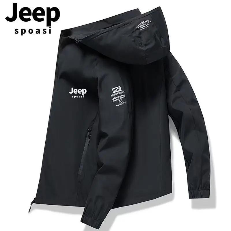 JEEP 2026 Nouvelle veste à capuche d'extérieur élégante, confortable et imperméable avec fermeture é