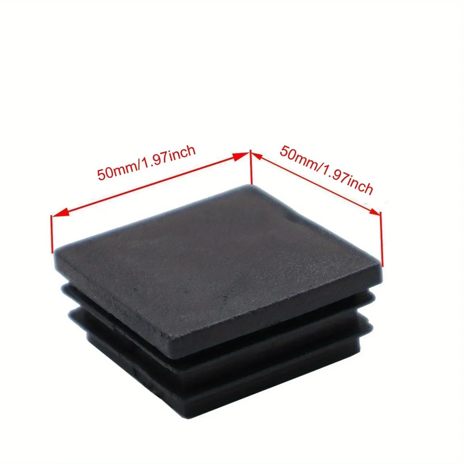 Couvre-pieds de meubles 20 pièces, Double bouchon pour tube carré, chaise anti-rayures et anti-bruit