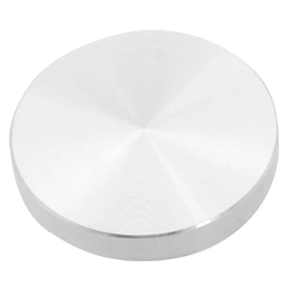 Pied de table adaptateur pour plaque de verre, aluminium, rond, argent, 50x8mm