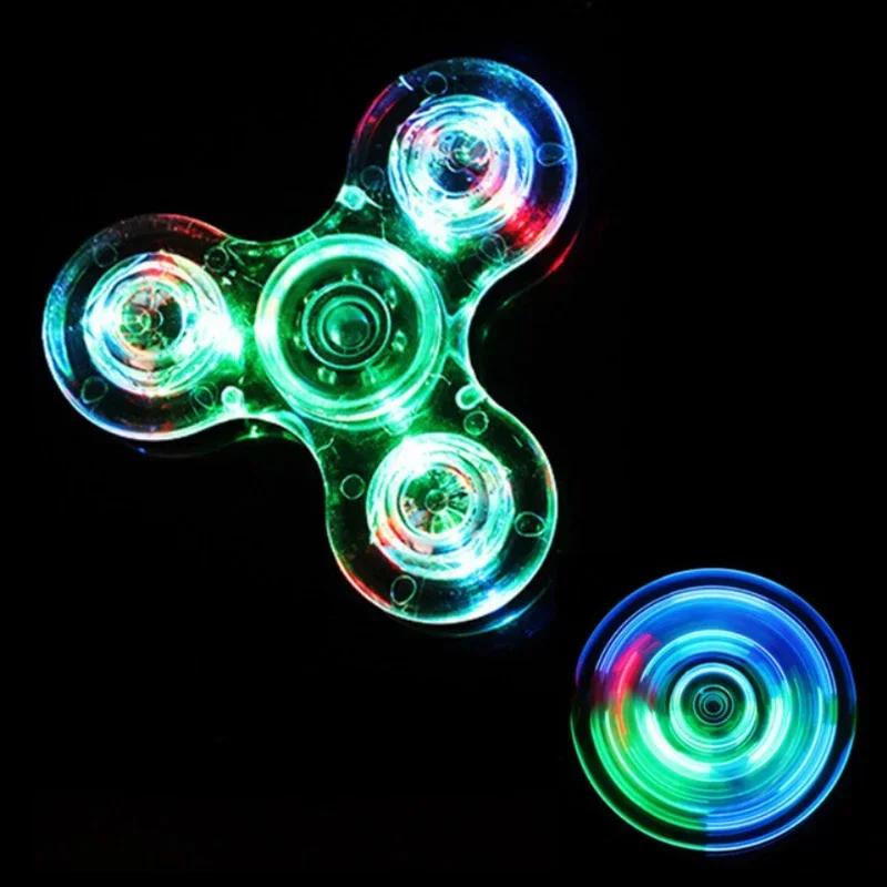 Fidget Spinner Lumineux LED pour le Soulagement du Stress, Jouets Anti-Stress, Fidget Spinner à Main