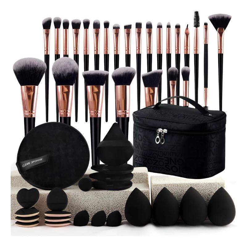 Ensemble de pinceaux de maquillage, 47 pièces, Kit d'outils de beauté de Style parfum Chic, sac à co