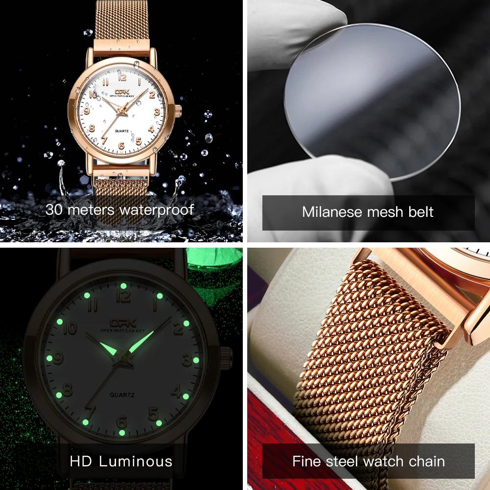 OPK 8115 montres pour femmes Simple mode montre-bracelet originale pour femme bracelet en maille d'a