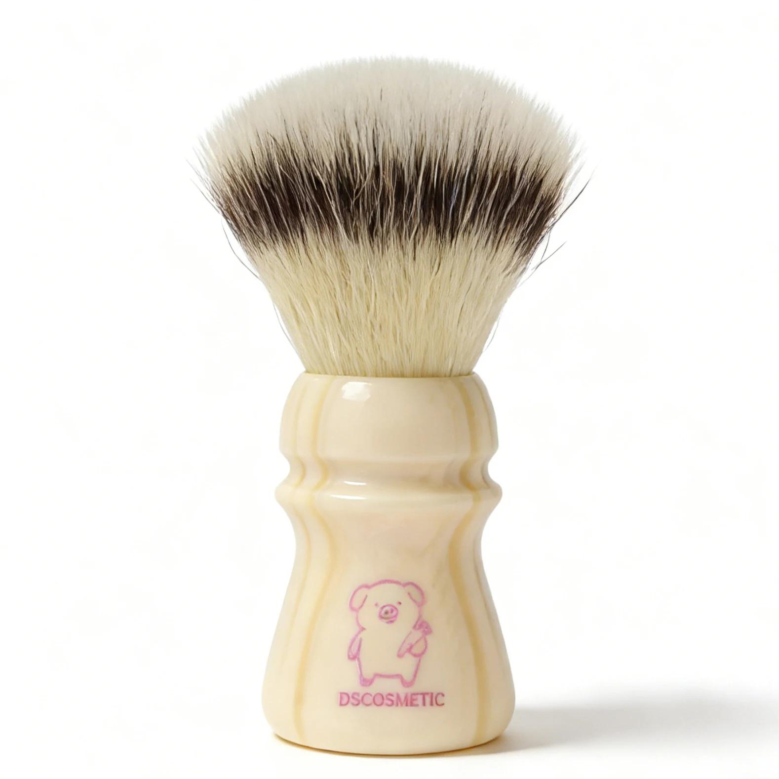 Dscosmetic Pink Piggy CN6 poils synthétiques avec manche en résine pour le rasage humide des hommes
