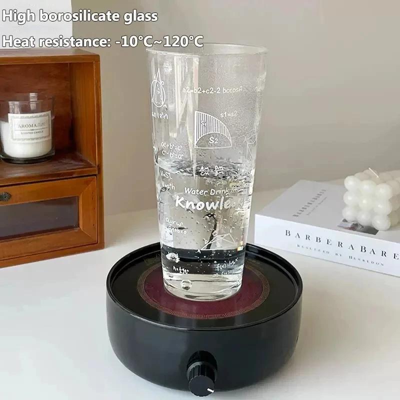 Tasse d'eau en verre de 1000ML, grande capacité, résistante à la température, pour filles, avec couv