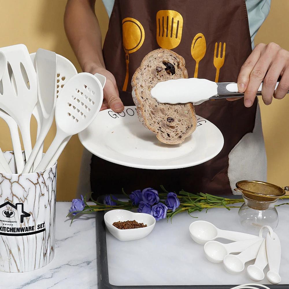 Ustensiles de cuisine en Silicone de qualité alimentaire, rose, 18 pièces, ustensiles, tourneur, spa