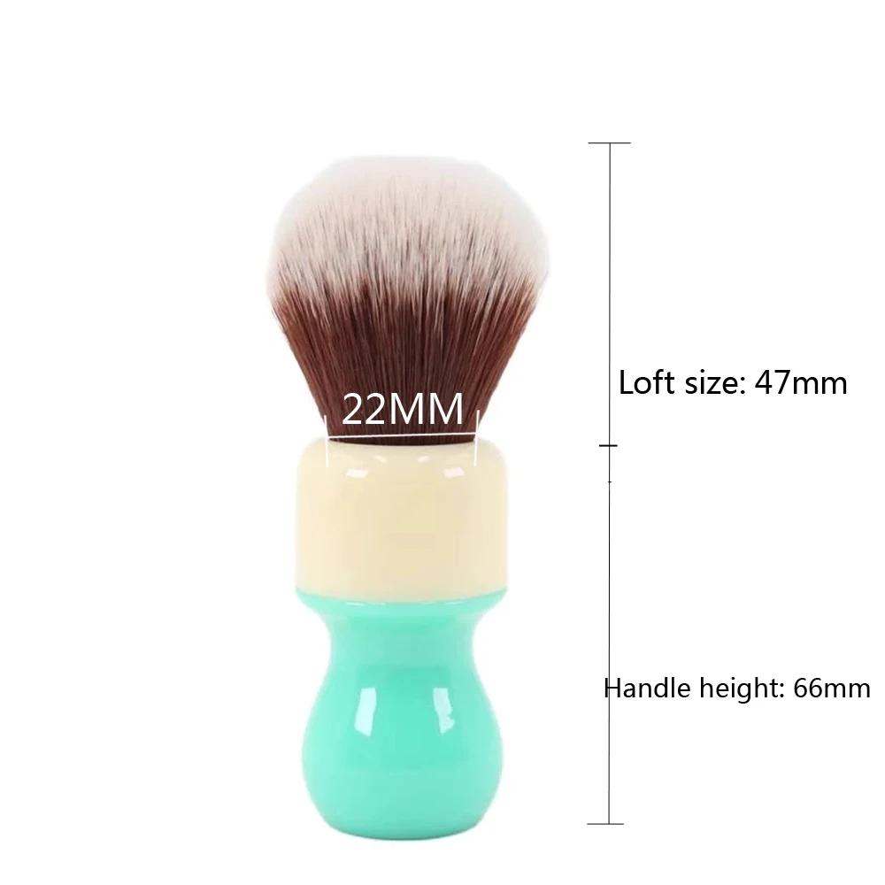 Yaqi Surf-Blaireau de Rasage en Cheveux Synthétiques pour Homme, 22mm, avec Logo