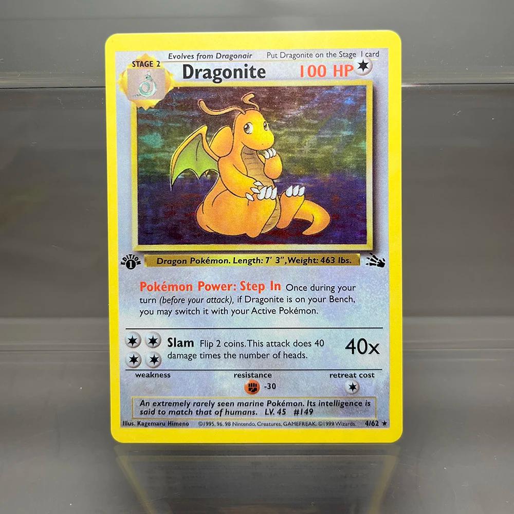 PKM-Cartes de collection à feuille unique, Charizard, Blastoise, Dragonite, jeu de cartes proxy PTCG