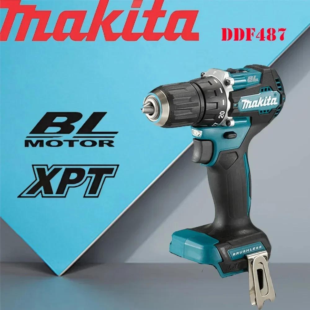 Makita Original DDF487 perceuse à percussion sans fil 18 V tournevis à percussion électrique sans br