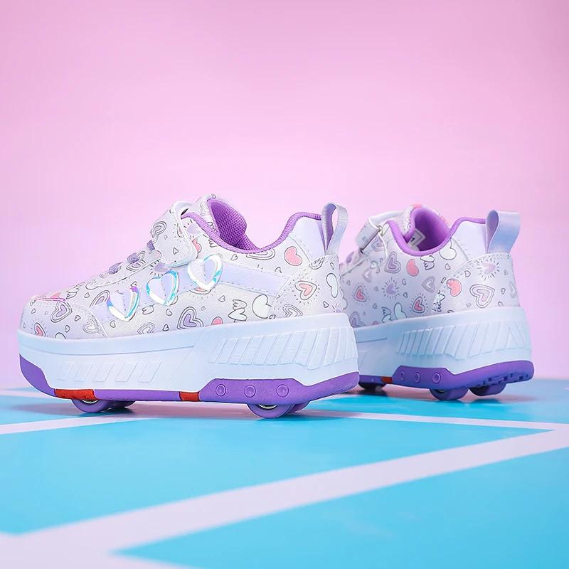Chaussures à roulettes pour enfants, baskets à roulettes, patins à roulettes pour enfants, chaussure