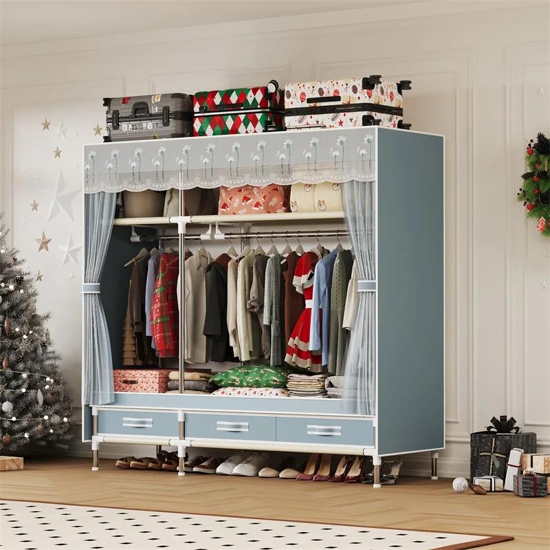 Armoire simple, durable et pratique, facile à assembler, ambiance natale, couverture et tiroirs en m