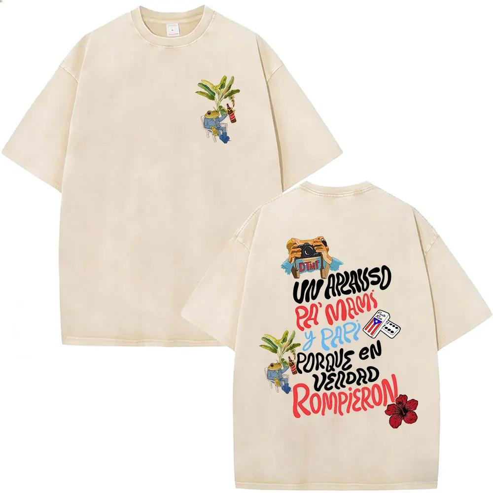 T-shirts vintage délavés Bad Bunny Debi Tirar Mas Fotos DTMF – Vêtements pour hommes, mode, t-shirts