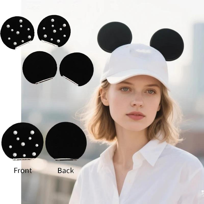 1 paire d'aimants en velours 3.3 pouces pour casquettes de Baseball pour enfants, bandeau de Festiva