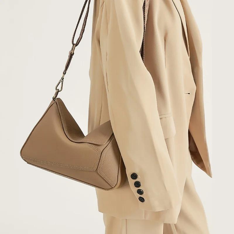 Dames rétro peau de vache souple sacs à bandoulière femme mode luxe Design sacs à main femmes nature