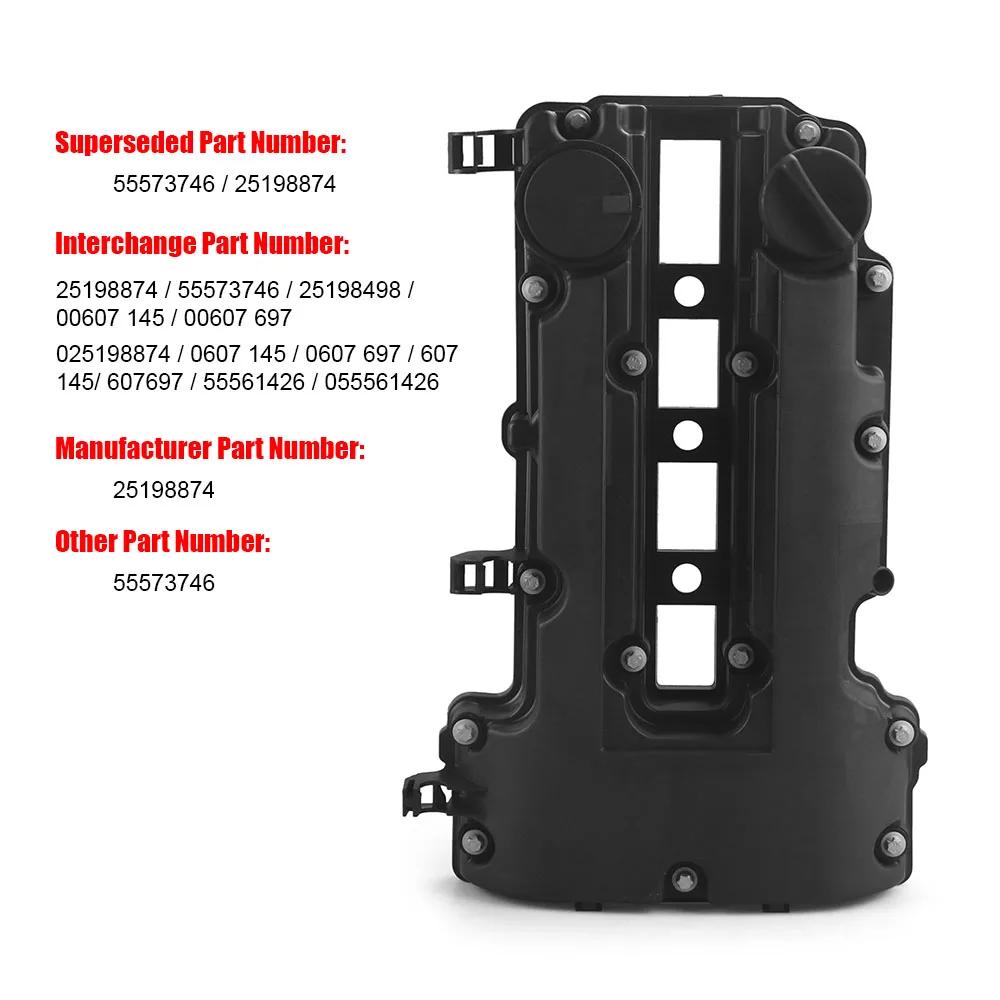 Boulons et joint noirs de couvercle de soupape de moteur d'arbre à cames pour Chevy pour Cruze pour 