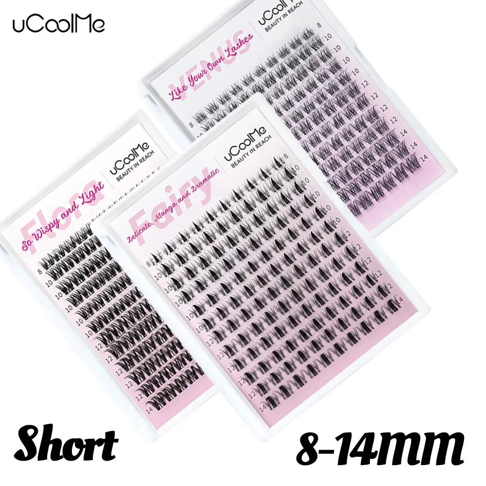 Extensions de cils individuels Manga uCoolMe Lashes Short Fairy Venus Flora 0.05mm, bouquets à espac