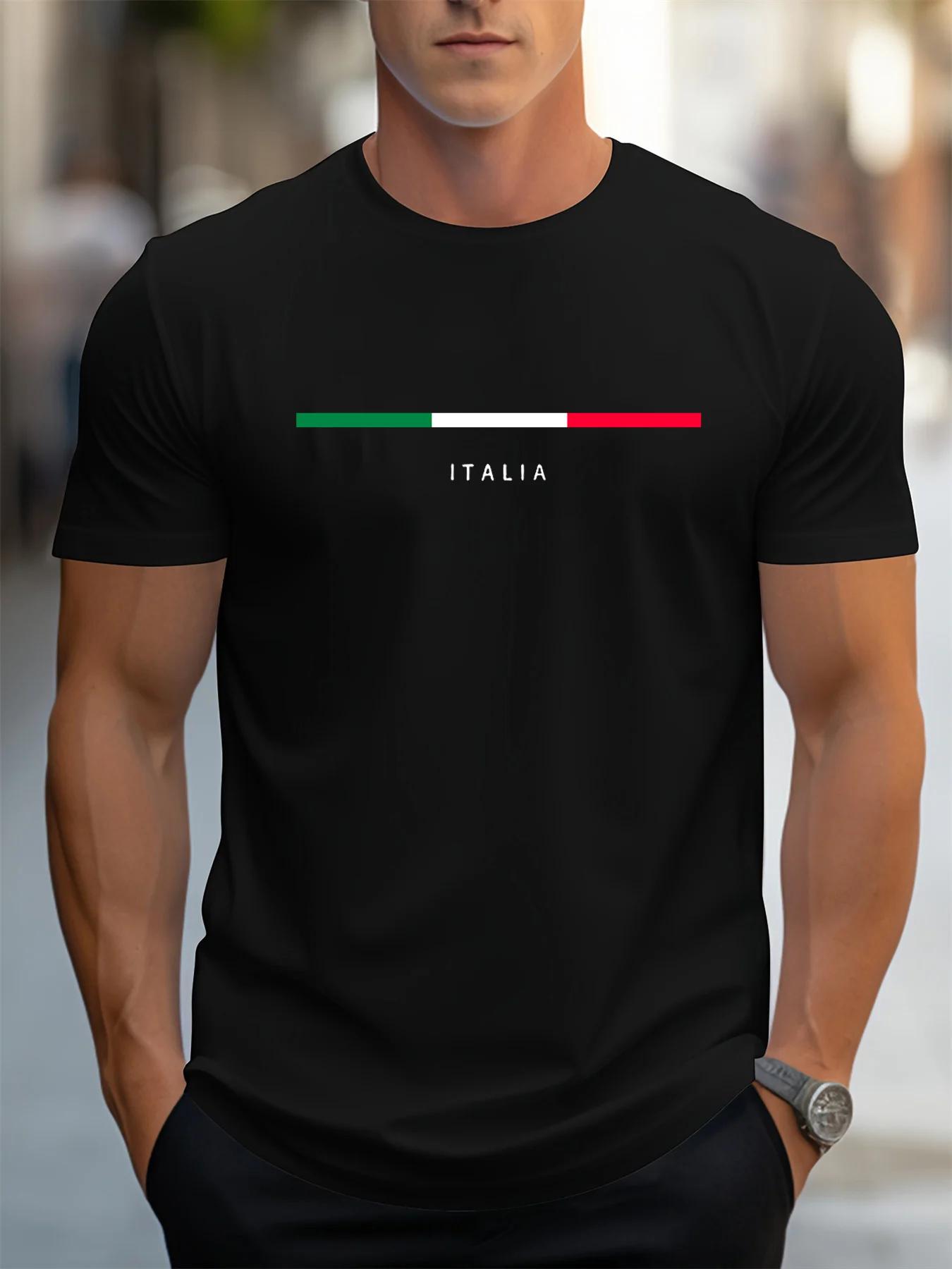 T-shirt manches courtes col rond homme, 100 coton, à la mode, décontracté, ample, grande taille, mot