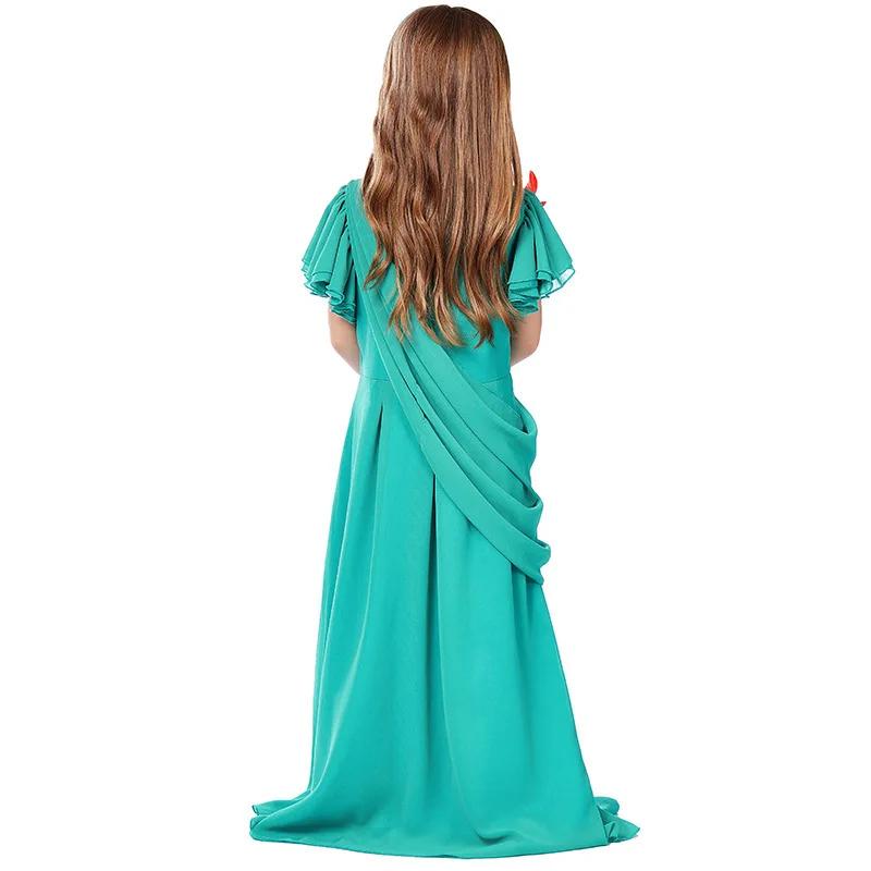 Costume de cosplay Statue de la Liberté pour enfants, tunique grecque et romaine antique pour filles
