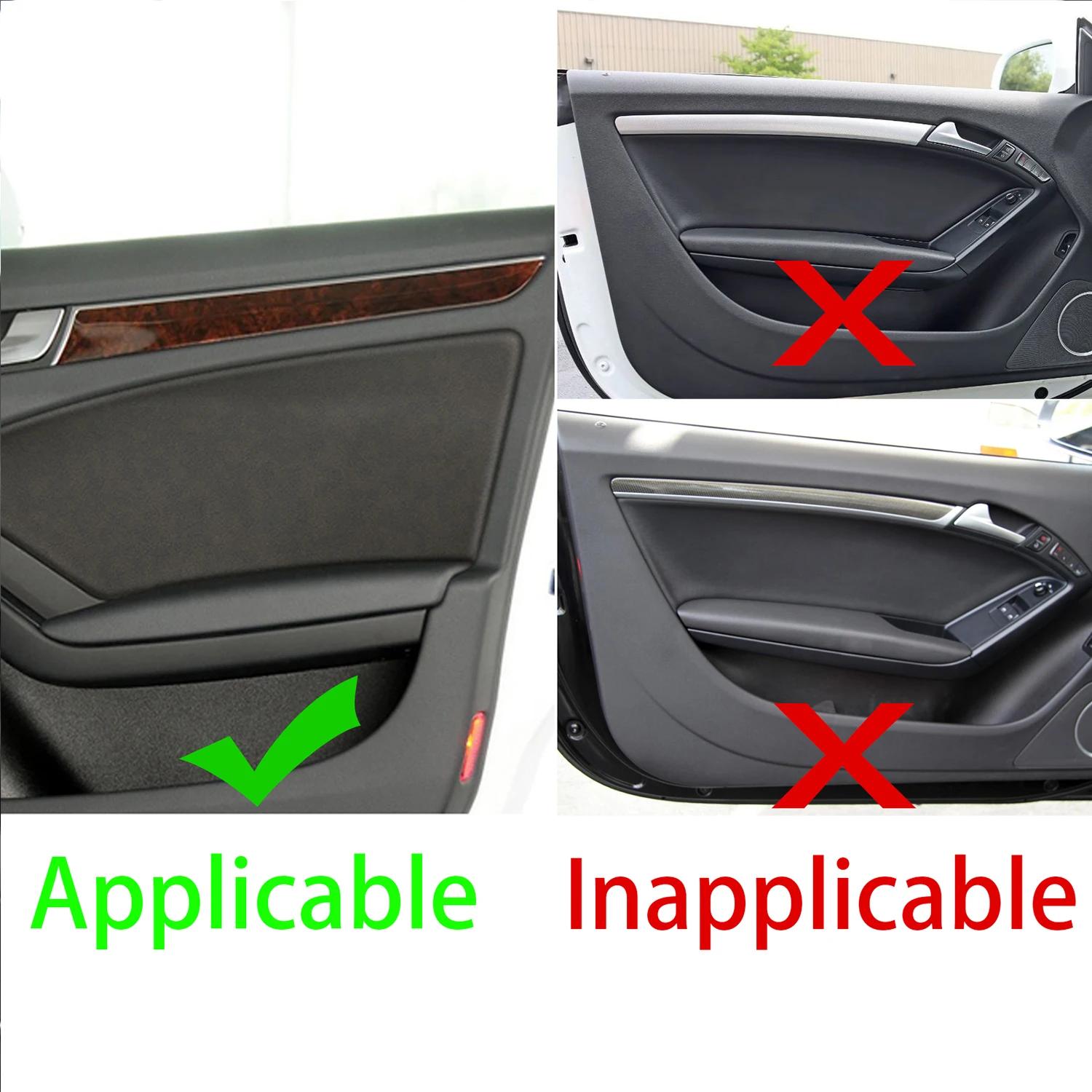 Revêtement d'habillage de panneau de porte de fenêtre en Fiber de carbone, pour Audi A4 B8 A5 2010 2