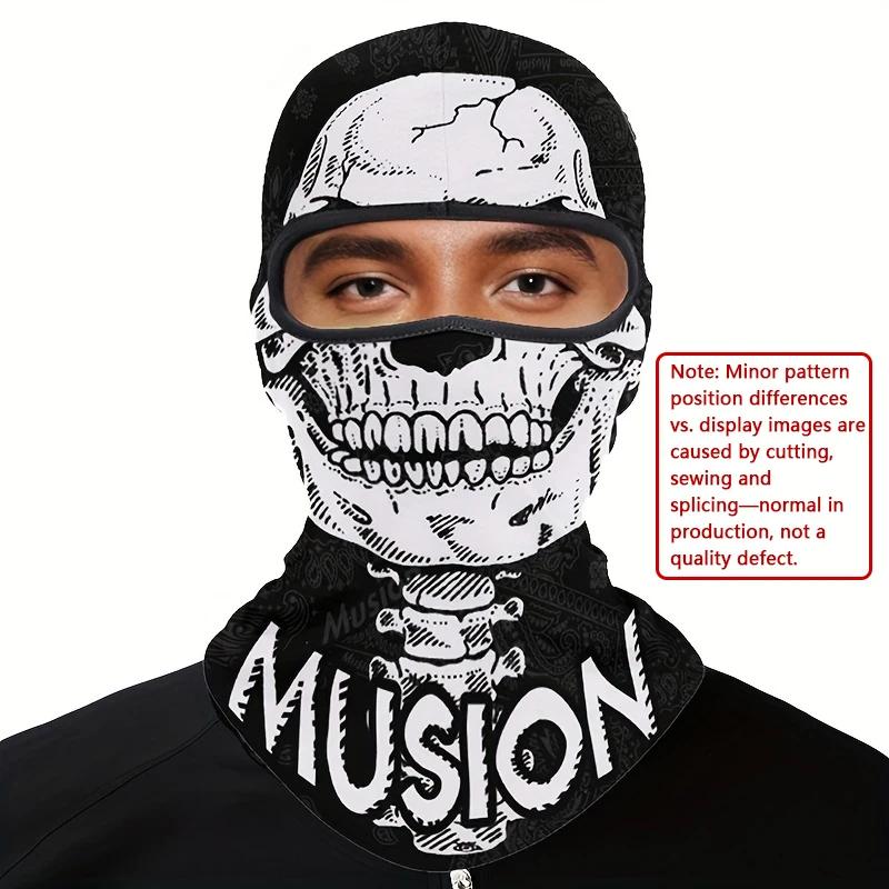 Musion cagoule masque coupe-vent anti-poussière rue drôle squelette personnalisé moto ski pêche Spor