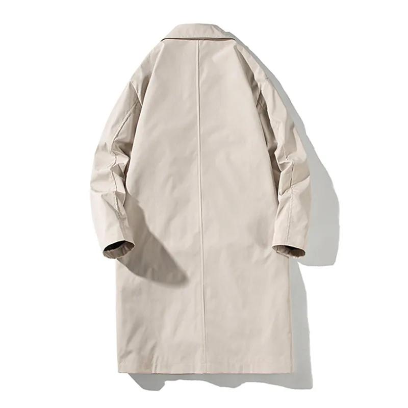 Trench décontracté à col rabattu pour homme, coupe-vent, surdimensionné, à la mode, nouvelle collect