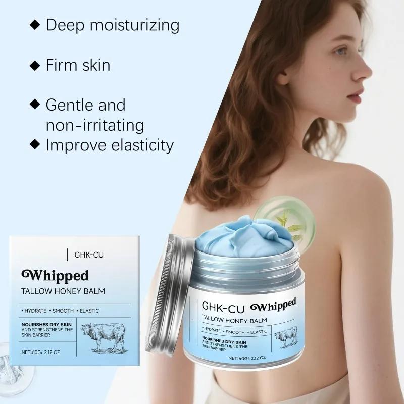 Baume Hydratant Bleu 2026 avec Peptides de Cuivre GHK-Cu et Suif de Bœuf : Soin au Miel de Manuka po