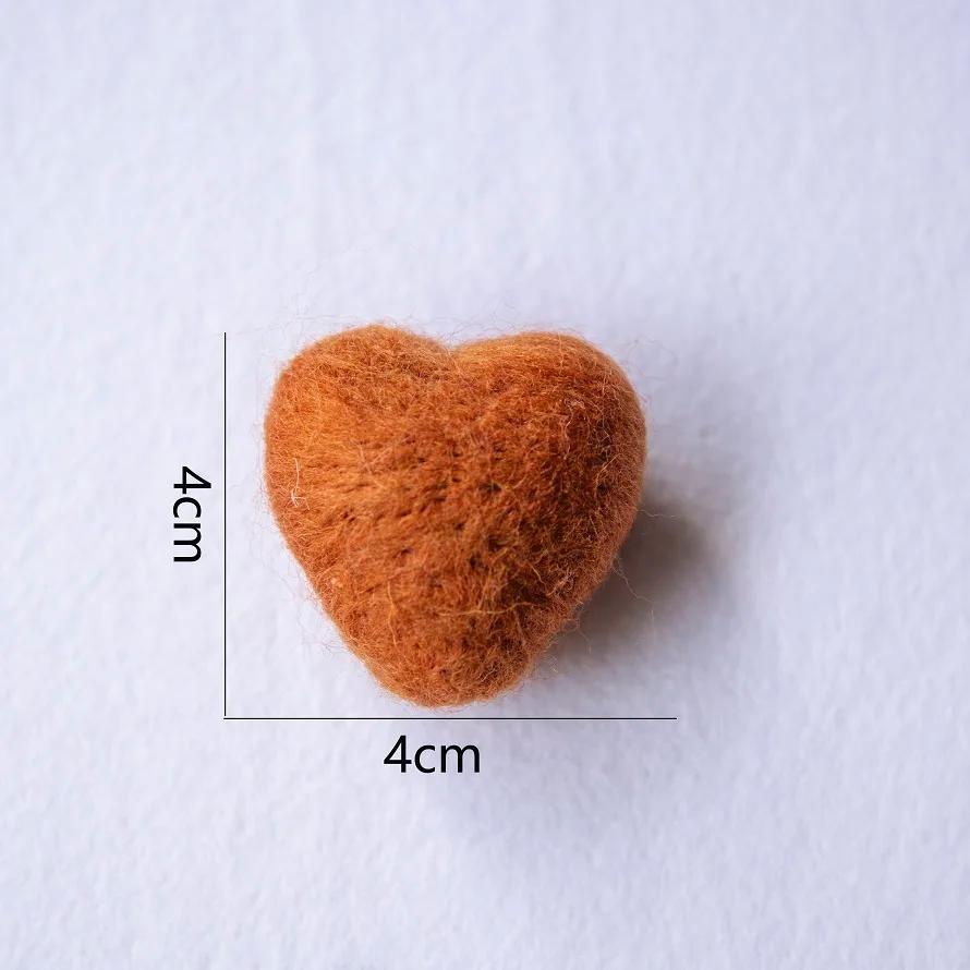 Accessoires de photographie pour nouveau-nés, feutre de laine, cœur d'amour, accessoires de photogra