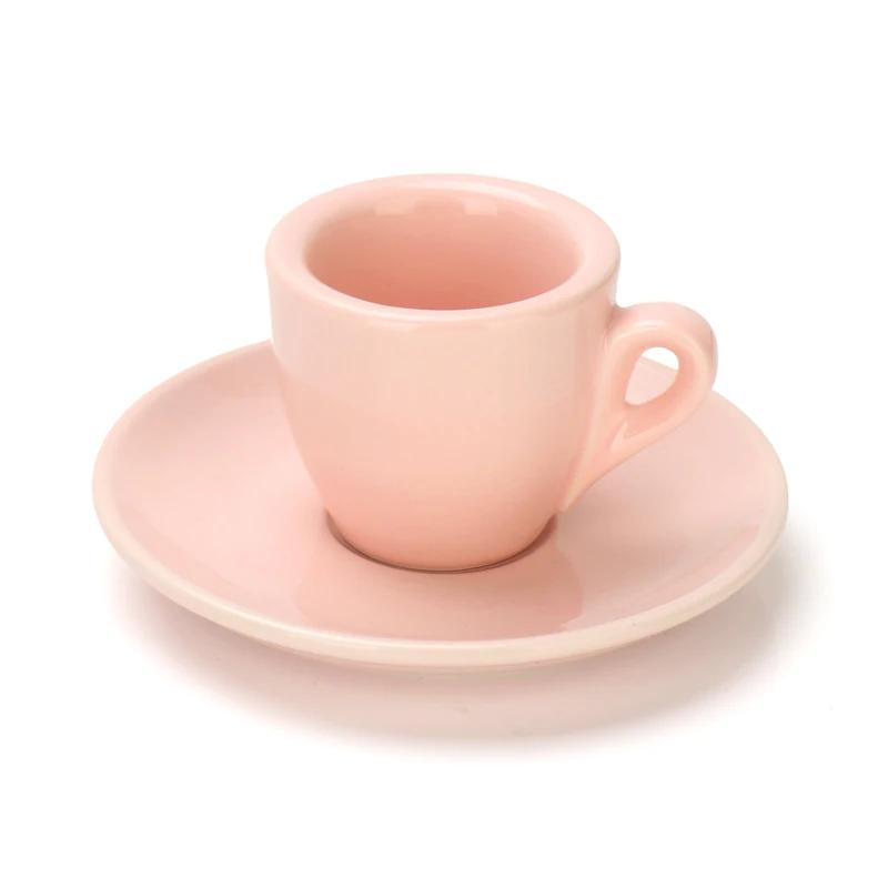 Tasse à expresso en porcelaine de 50ml, avec soucoupe et cuillère, tasse de 9mm d'épaisseur de paroi