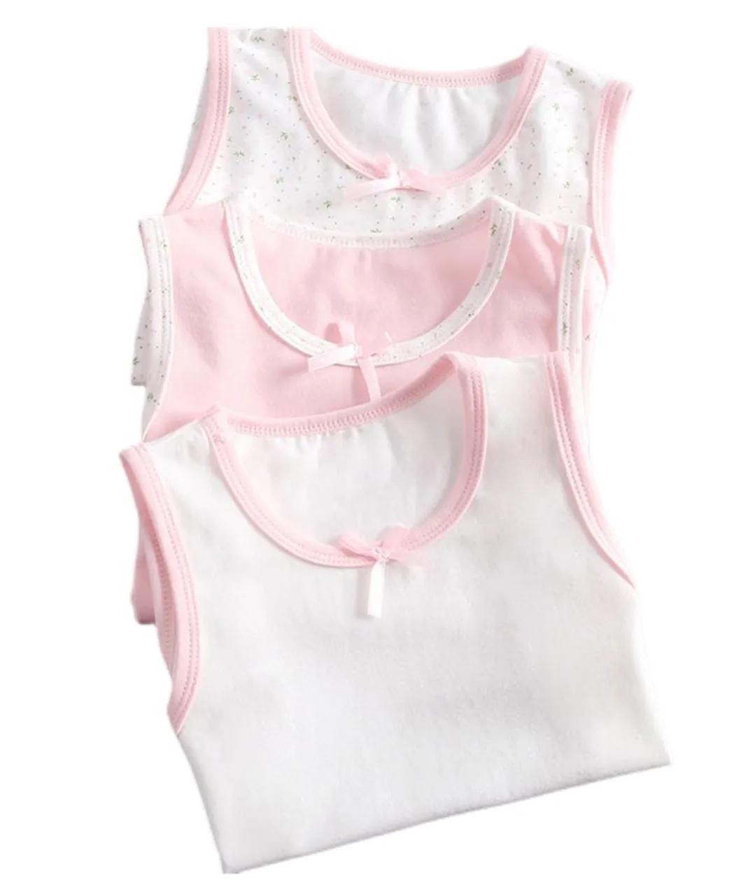 3 pièces/lot filles coton Singlet sous-vêtements réservoir fraise imprime enfants sous-vêtements cot