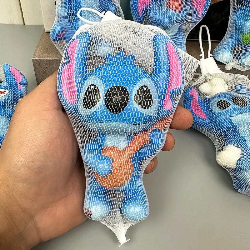 Jouets de décompression Lilo & Stitch de dessin animé Kawaii, 6 pièces, figurines anti-Stress à rebo