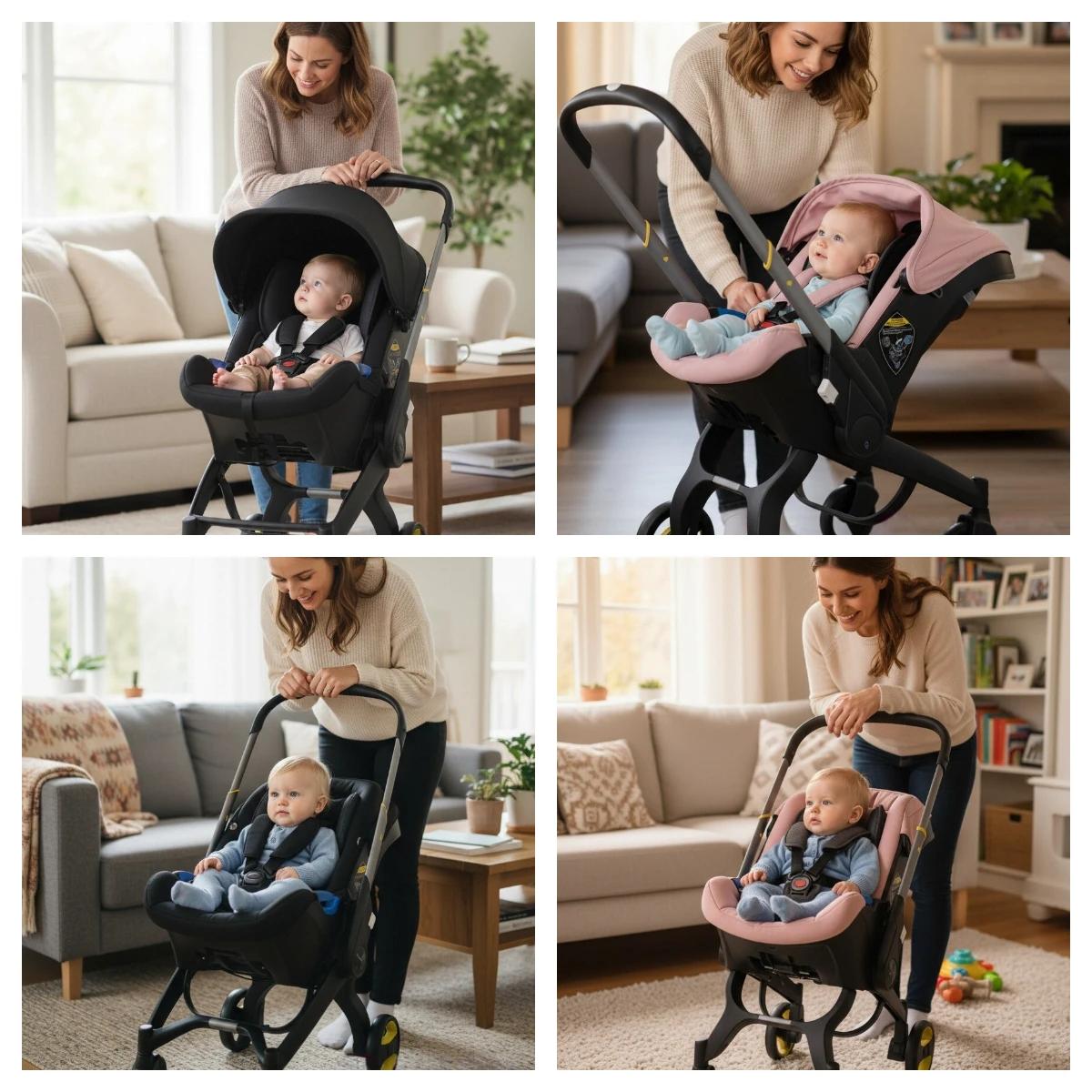 Poussette bébé ultra-légère multifonctionnelle – Pliable, réversible, pour nouveau-nés et tout-petit