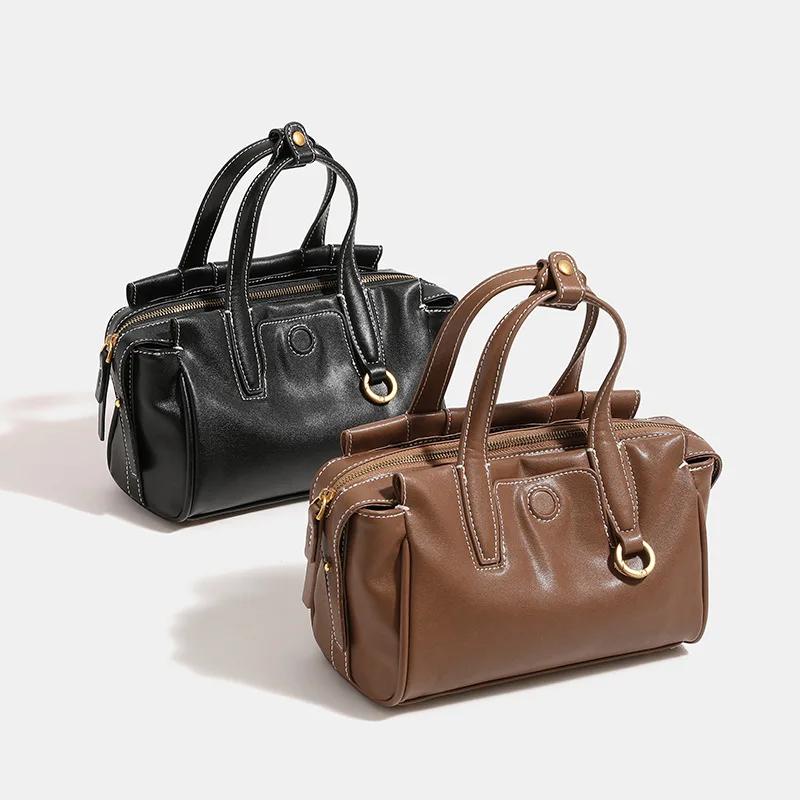 Sac à langer de luxe minimaliste haut de gamme pour femme, sac fourre-tout en cuir de créateur Paris