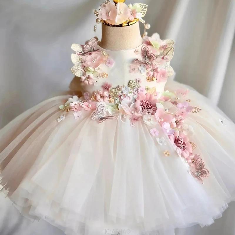 Robe de mariage pour filles, vêtements de princesse Tutu pour enfants, tenues de défilé de mode, rob