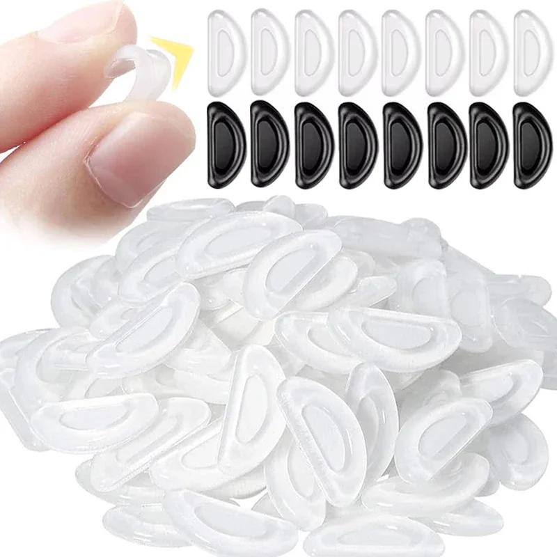 10/60 pièces plaquettes nasales pour lunettes plaquettes nasales adhésives en Silicone plaquettes na