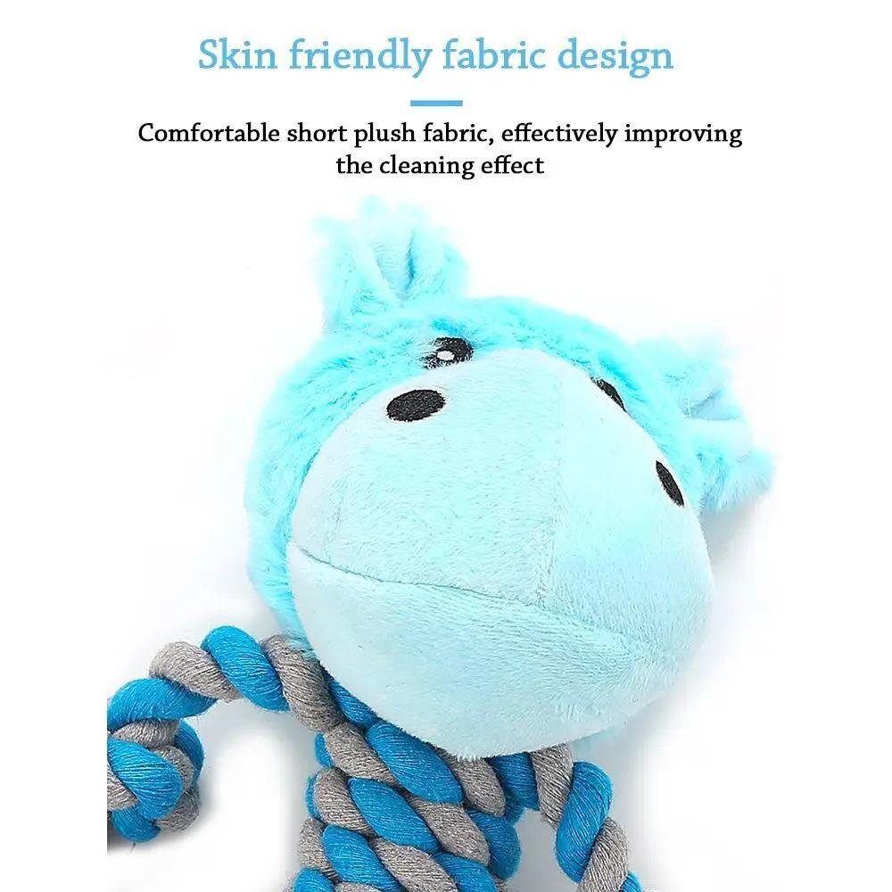 Jouet grinçant pour petits chiens de compagnie, peluche douce à mâcher, forme d'animal en peluche, U