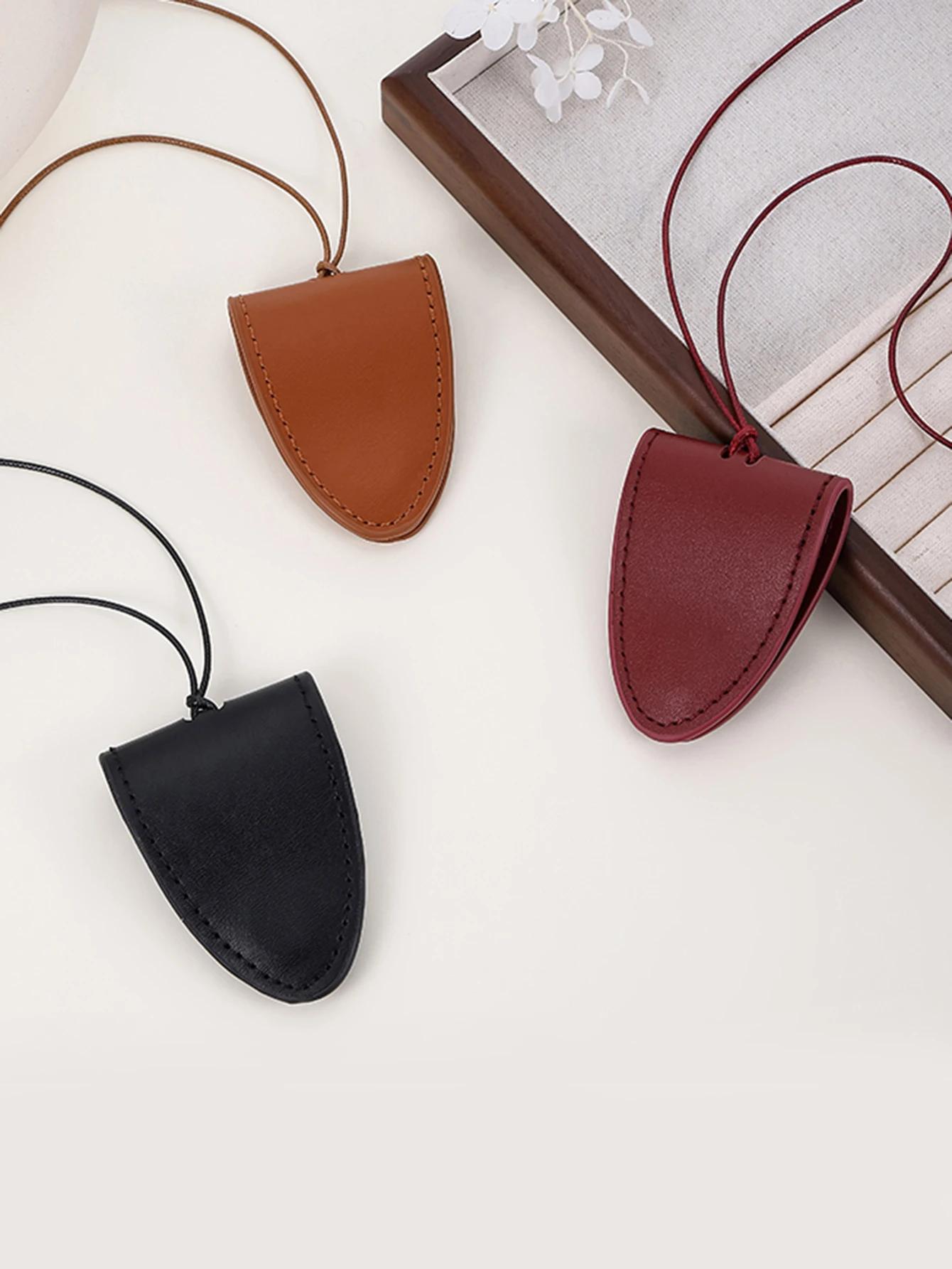 MIYIN portable suspendu cou lunettes sac de rangement pendentif en cuir PU voyage lunettes de soleil