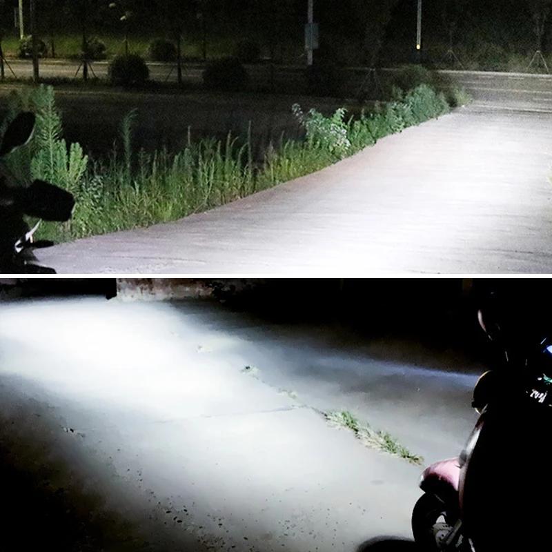 BLALION Super lumineux 9-85V 5200LM ampoules de phares bicolores T19 P15D COB LED phare de moto H6 S