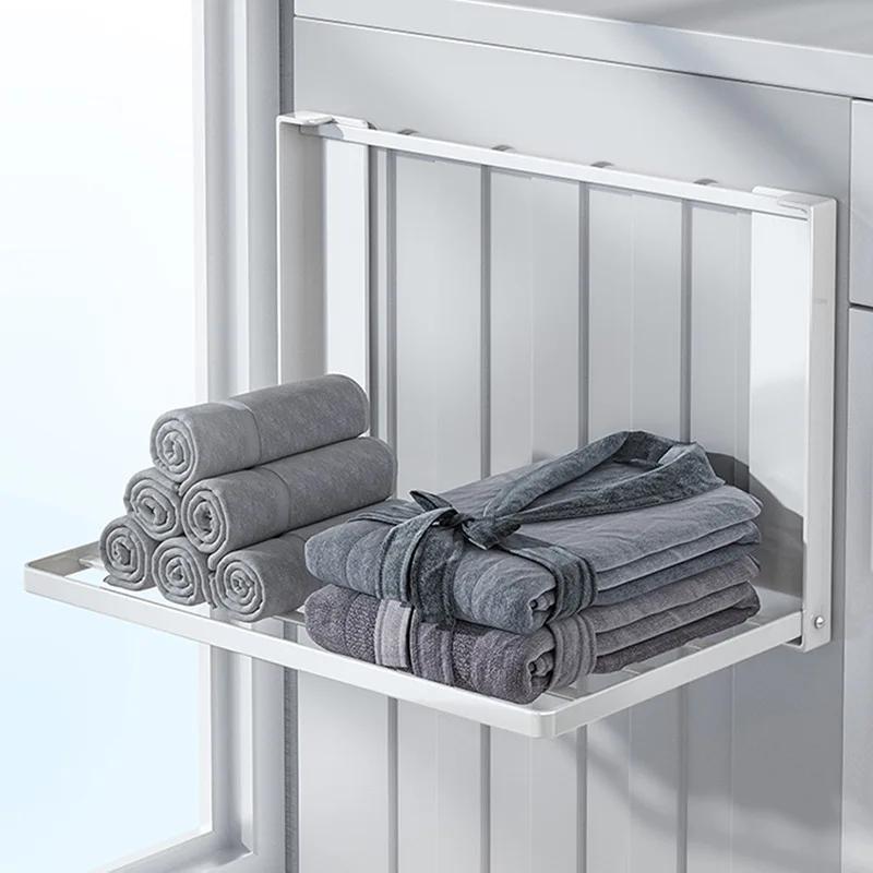Étagère latérale magnétique en métal pour Machine à laver, gain de place, porte-vêtements pliant, sa