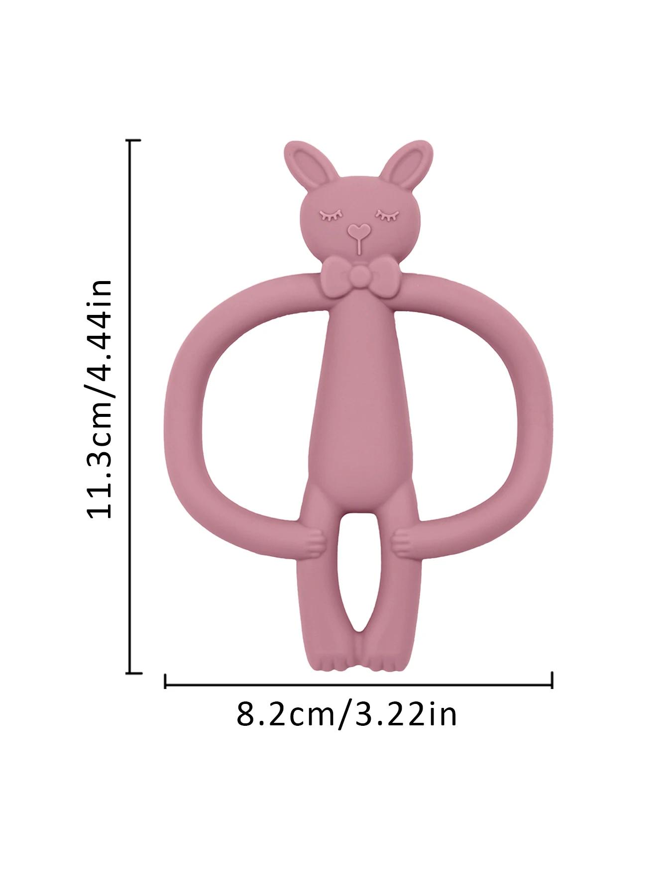 TeWindsor-Jouet de Dentition en Silicone pour Bébé, Lapin de Dessin Animé, Cadeaux pour Nouveau-Né, 