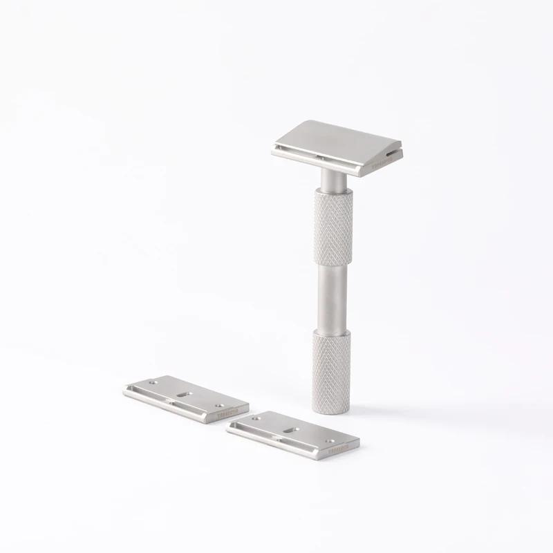 Rasoir de sécurité YAQI Aileron GEM Blade - Rasoir de rasage traditionnel avec 3 lames pour une coup