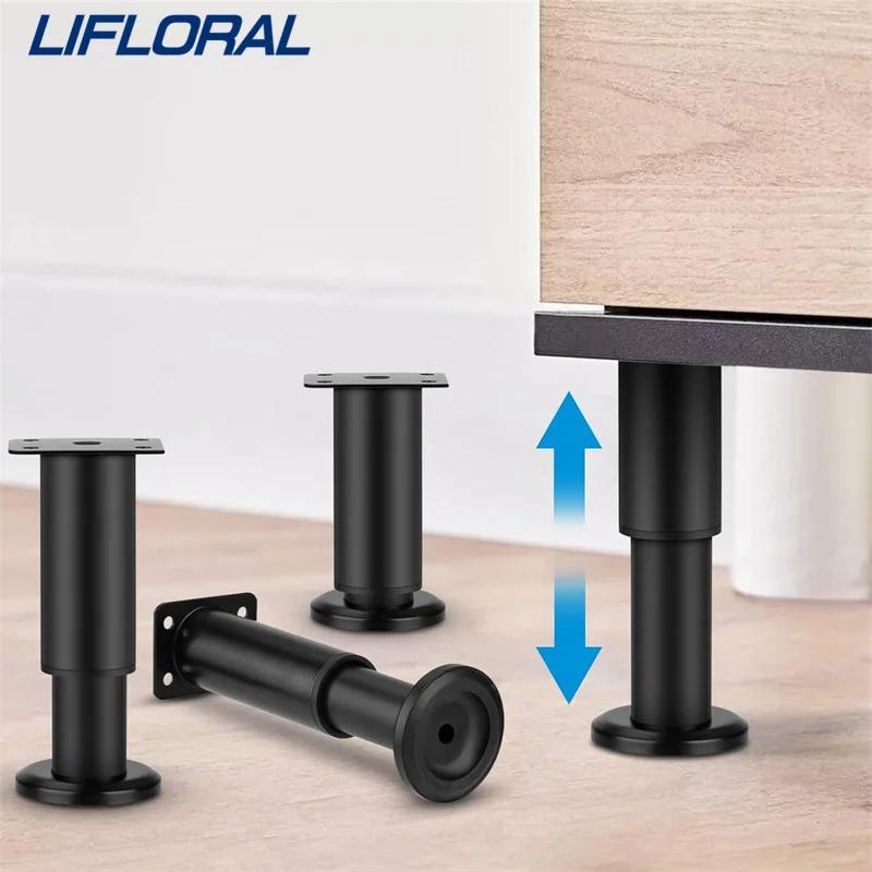Poutre de lit télescopique réglable, pied de support renforcé, jambe de meubles, pied de canapé, rem