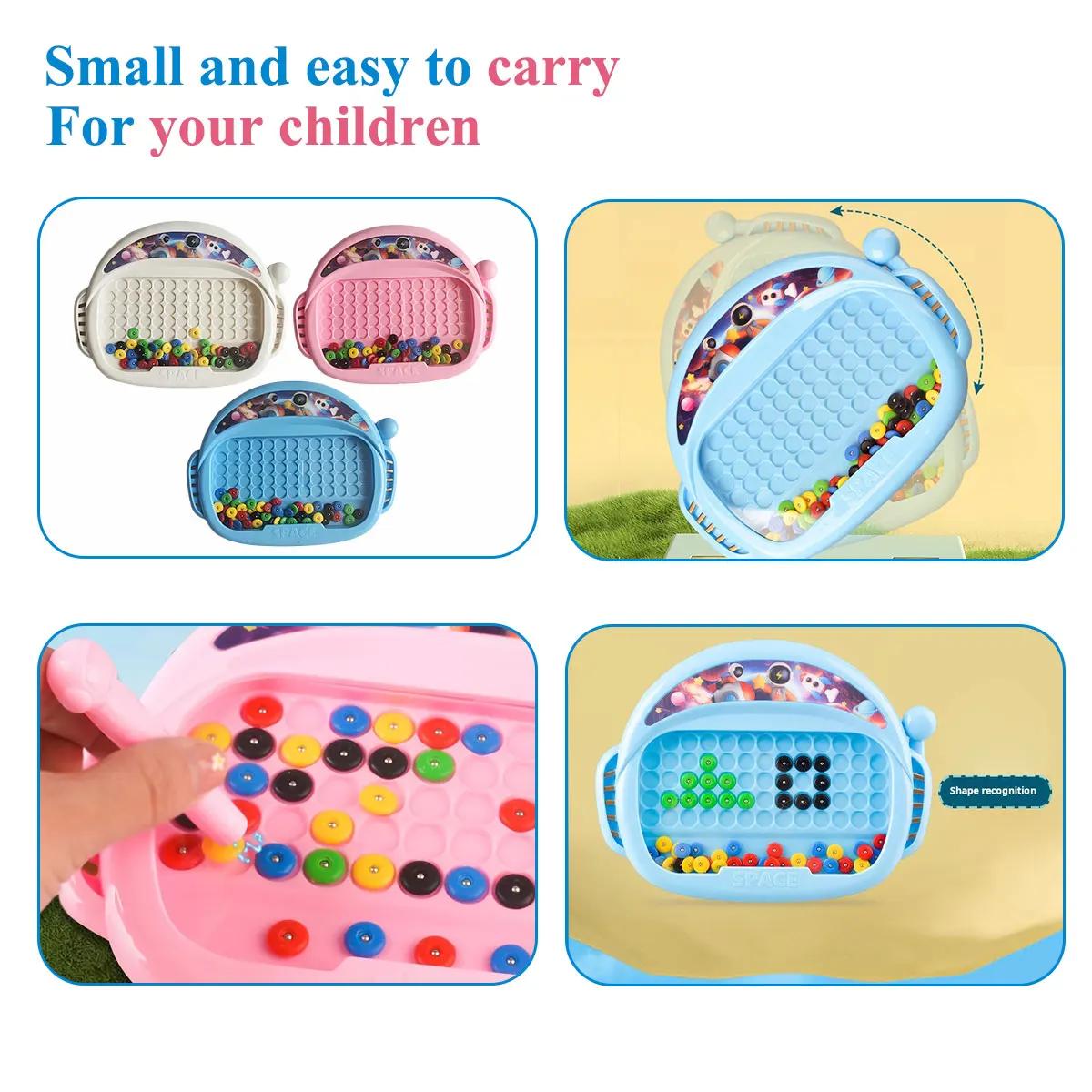 Tableau magnétique pour enfants avec stylo et perles, jouet de dessin, cadeau Montessori, garçons et