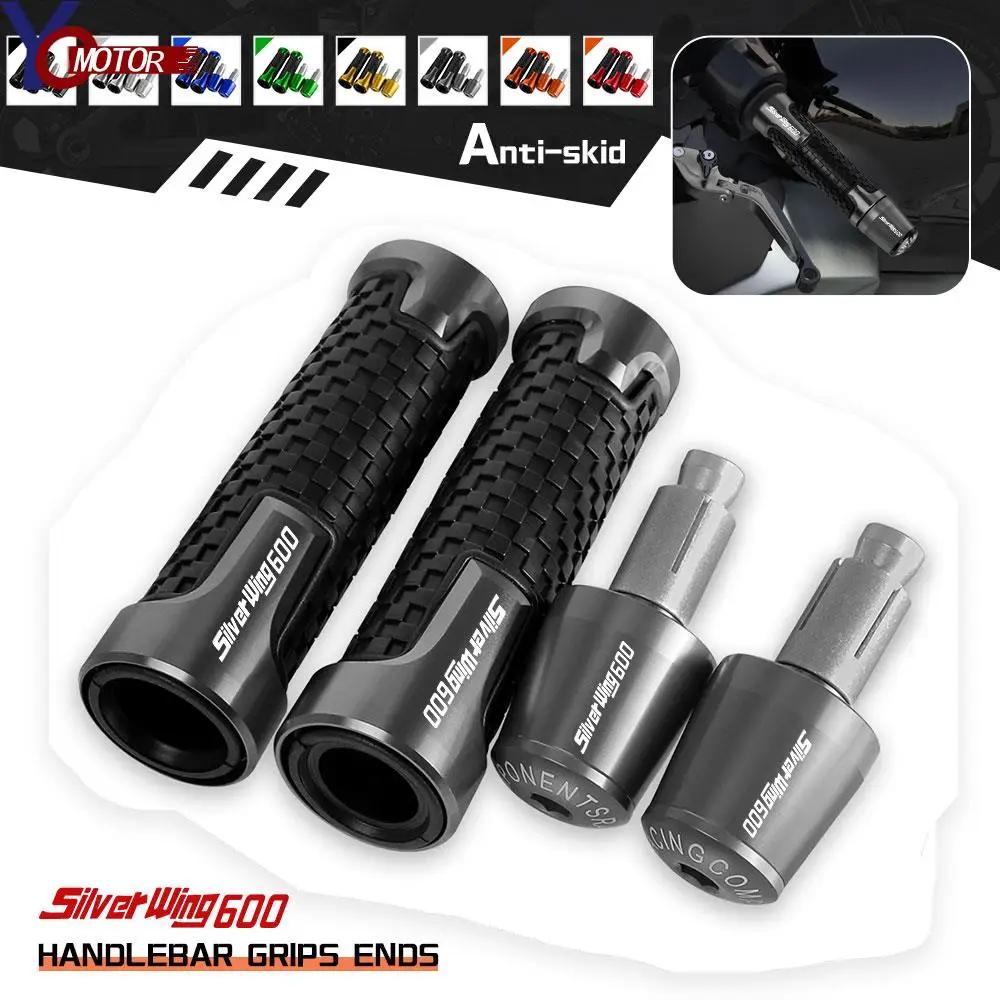 Poignées de guidon CNC en aluminium, embouts de poignées, pour HONDA SILVER WING 600 2001 2002 2003 