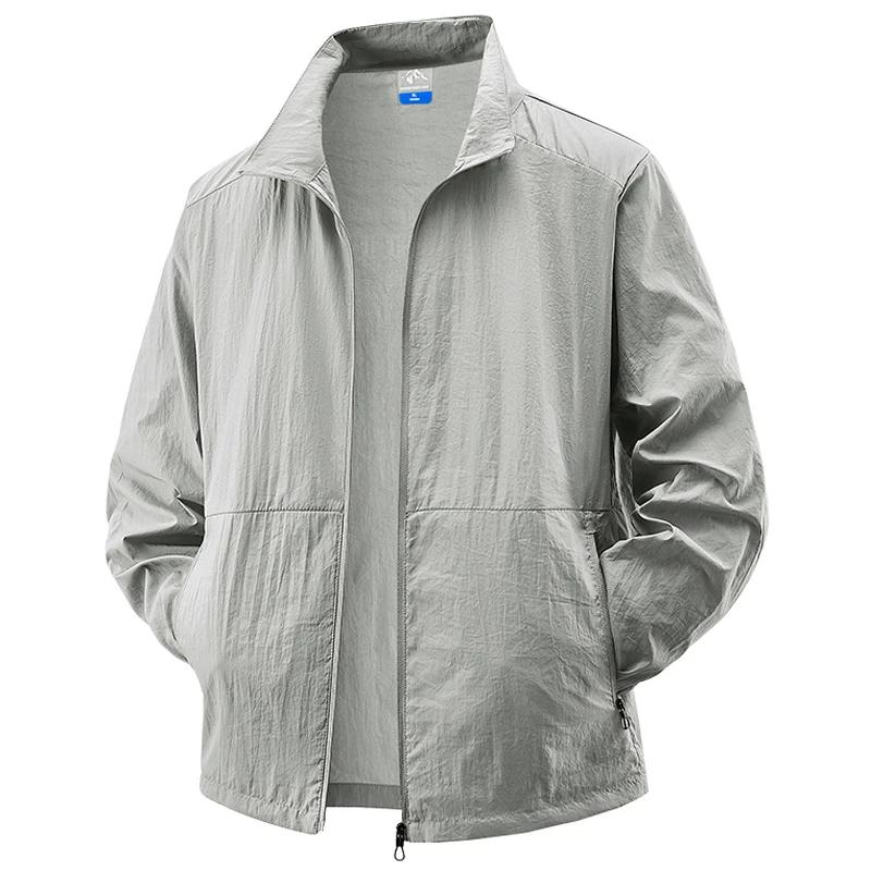 Veste de cyclisme d'été en peau de soleil pour hommes, grande taille 7XL 8XL, manteau de course en p