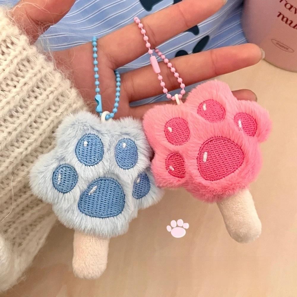 1/2 pièces mignon dessin animé pendentif chaton griffe Popsicle Figurine porte-clés sac porte-clés p