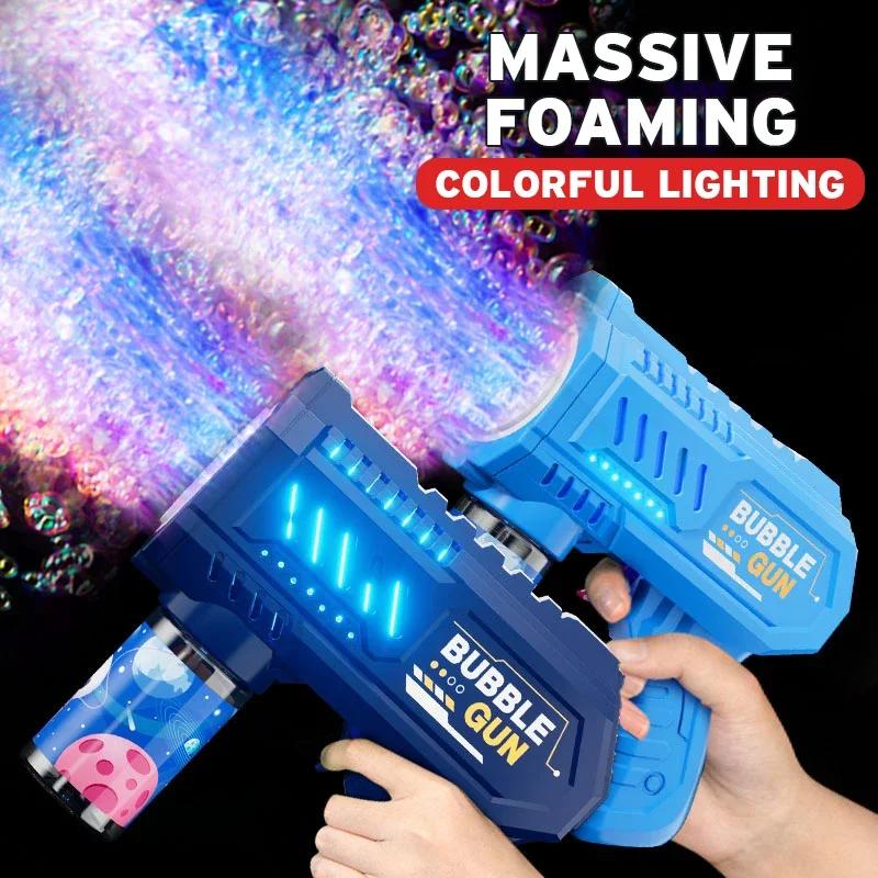 Machine à bulles pour enfants, jouet lumineux, pistolet à bulles entièrement automatique, produit un
