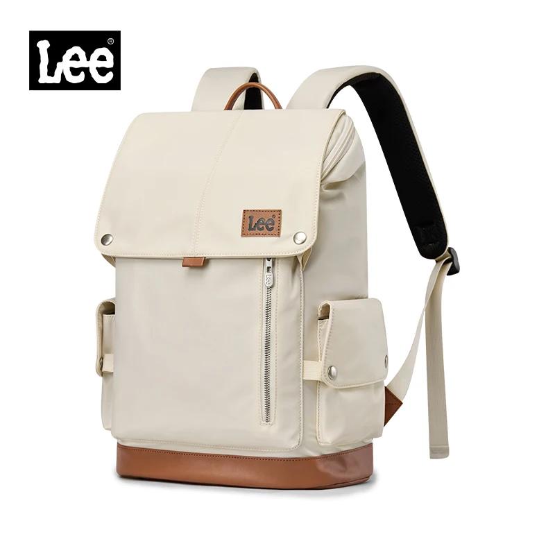 LEE nouveau Style coréen sac à dos en cuir à rabat femmes hommes grande capacité affaires banlieue v