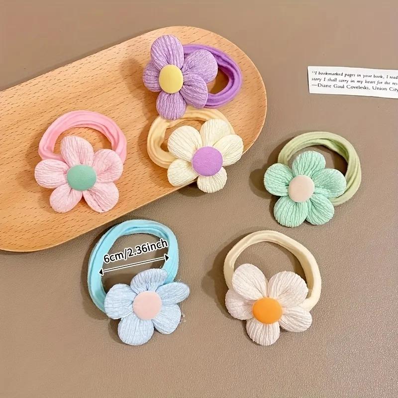 12 pièces nouveau coupe cheveux cravates princesse douce fleur arc filles femmes élastiques bandes d