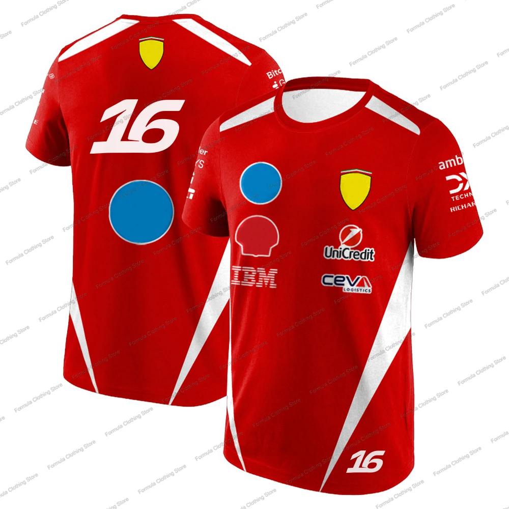 Nouveau T-shirt de course Charles Leclerc 16 2026, Hamilton 44, Hauts de sport d'extérieur à séchage