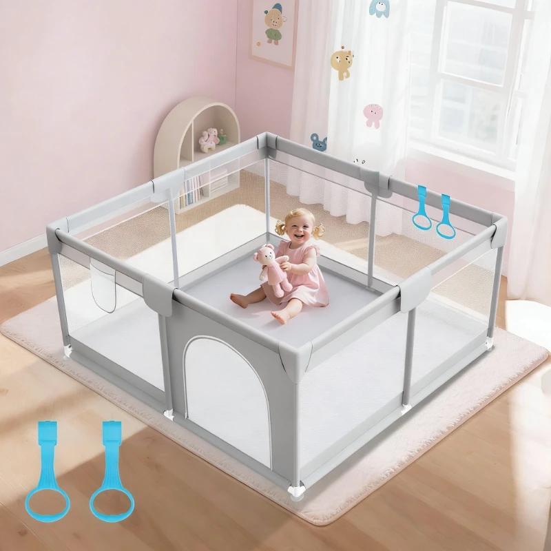 Parc de jeux IMBABY pour bébés et tout-petits, enclos de jeu anti-chute pour intérieur et extérieur,